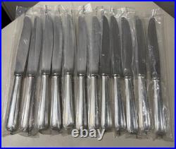 Christofle France 12 Couteaux De Table Métal Argenté Modèle America Neuf Blister