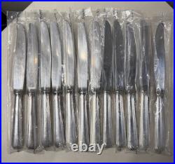Christofle France 12 Couteaux De Table Métal Argenté Modèle America Neuf Blister