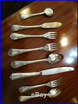 Christofle Importante Menagere 157 Pieces Modele Marly Metal Argente Tbe