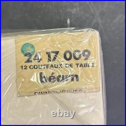 Christofle, Lot de 12 couteaux de table modèle Béarn (L 23.7 cm) à l'état neuf