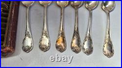 Christofle Ménagère 12 Petites Cuillères Modele Marly Métal Argenté en Boite