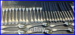 Christofle Menagere 61pcs Modele Marly Metal Argente Belle Brillance Peu Servie