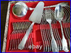 Christofle Menagere Modele Coquille 36 Pieces Metal Argente Vers 1950