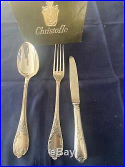 Christofle Model Marly 12 Fourchette, 12 Cuillères, 6 Petit Couteaux