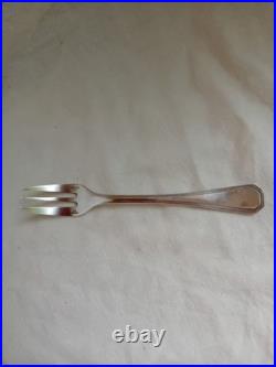 Christofle, Modele America, Serie De 12 Fourchettes A Gateaux En Metal Argente