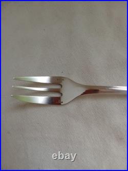 Christofle, Modele America, Serie De 12 Fourchettes A Gateaux En Metal Argente