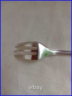 Christofle, Modele America, Serie De 12 Fourchettes A Gateaux En Metal Argente Christofle, Modele America, Serie De 12 Fourchettes A Gateaux En Metal Argente