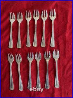 Christofle Modèle Boréal 12 Fourchettes A Huîtres Métal Argenté