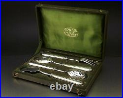 Christofle Modele Japonais Couverts Service A Hors D'oeuvres Metal Argente 1920