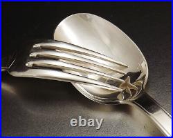 Christofle Modele Lotti Menagere Art Deco 36 Pieces Metal Argente Vers 1950 Christofle Modele Lotti Menagere Art Deco 36 Pieces Metal Argente Vers 1950