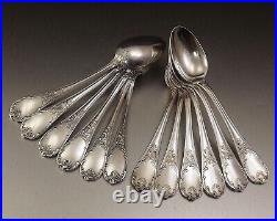 Christofle Modele Marly 12 Cuilleres A Cafe 14,5 CM Metal Argente Vers 1930