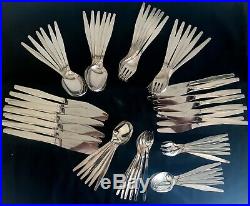 @@ Christofle Modele Orly Menagere Complete 72 Pieces Metal Argente Art Deco @