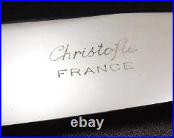 Christofle Modele Rubans 12 Grands Couteaux 24,5cm En Metal Argente Vers 1970