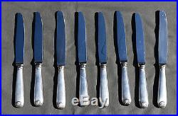 Christofle Modele Vendome 8 Couteaux A Entremets Dessert Knives Metal Argente