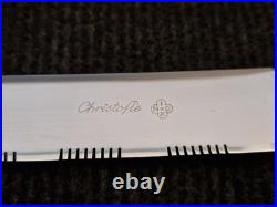 Christofle Modèle vendôme coquille rare couteau à pain L. 28 cm TBE/étui