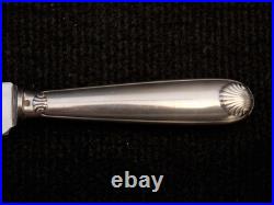 Christofle Modèle vendôme coquille rare couteau à pain L. 28 cm TBE/étui