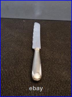 Christofle Modèle vendôme coquille rare couteau à pain L. 28 cm TBE/étui