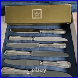 Christofle Orfevre A Paris 12 Grands Couteaux Modele Filet Chinon Metal Argente