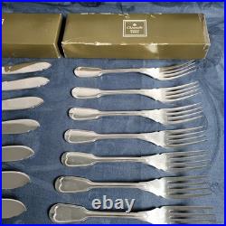 Christofle Orfevre Paris 12 Couverts A Poisson Modele Filet Chinon Metal Argente