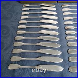 Christofle Orfevre Paris 12 Couverts A Poisson Modele Filet Chinon Metal Argente