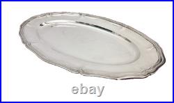 Christofle-Plat ovale en métal argenté modèle Chinon