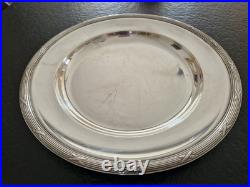 Christofle Plat rond de service modèle Rubans croisés en métal argenté