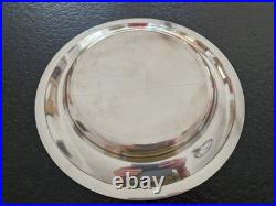 Christofle Plat rond de service modèle Rubans croisés en métal argenté