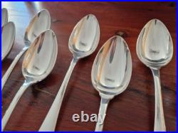 Christofle Série de 12 cuillères de table modèle Japon en métal argenté japonais