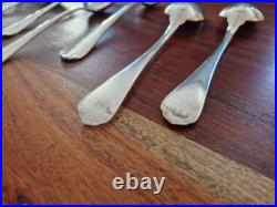 Christofle Série de 12 cuillères de table modèle Japon en métal argenté japonais