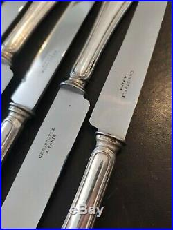 Christofle a Paris 12 grands couteaux de table model au Filet spatours lame inox