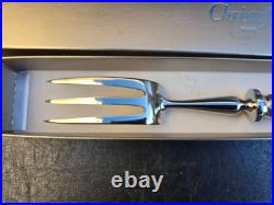 Christofle fourchette a gigot metal argente modele marly en boite proche du neuf