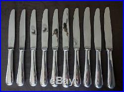 Christofle lot de 10 couteaux en métal argenté modèle Fidelio