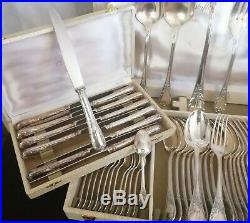 Christofle ménagère modèle Marly service 12 pièces, métal argenté silver plated