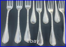Christofle métal argenté modèle Rubans set 10 grandes fourchettes 6 cuillères