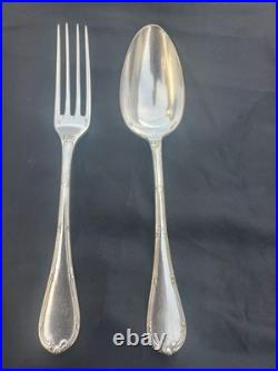 Christofle métal argenté modèle Rubans set 10 grandes fourchettes 6 cuillères