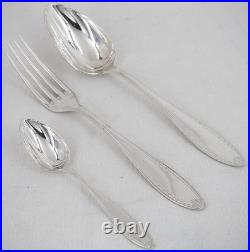 Christofle modèle Albatros, Art Déco, ménagère set de 36 pièces en métal argenté