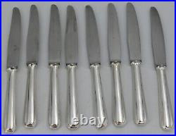 Christofle modèle América, 8 couteaux à entremets/dessert/fromage métal argenté