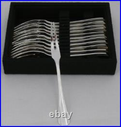 Christofle modèle Boréal 12 fourchettes à escargots, crustacés en métal argenté