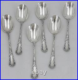 Christofle modèle Chrysanthème, 6 cuillères, pelles à glace en métal argenté