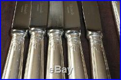 Christofle modèle Malmaison 12 couteaux à dessert en métal argenté Malmaison