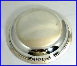 Christofle modèle Malmaison beau plat rond creux, 26,5 cm, métal argenté, housse