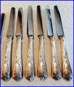 Christofle modèle Marly, 12 couteaux de table métal argenté 997 grs