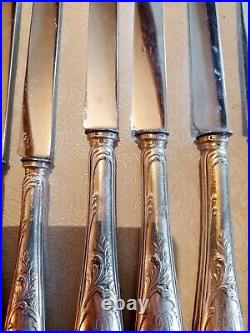 Christofle modèle Marly, 12 couteaux de table métal argenté 997 grs