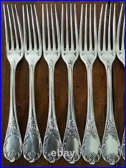 Christofle modèle Marly 12 fourchettes de table, métal argenté
