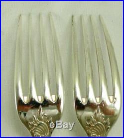 Christofle modèle Marly, 12 fourchettes de table, métal argenté, Table Foks