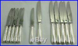 Christofle modèle Perles, 12 couteaux, 6 de table + 6 à entremets, métal argenté