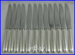 Christofle modèle Perles 12 couteaux de table métal argenté excellent état écrin