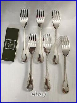Christofle modèle Perles 12 fourchettes à poisson en métal argenté
