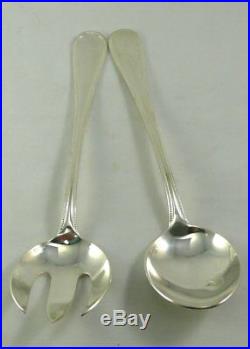 Christofle modèle Perles couvert à salade 2 pièces, excellent état métal argenté