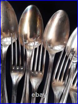 Christofle modèle SPATOURS, 12 couverts de table en métal argenté, 24 pièces